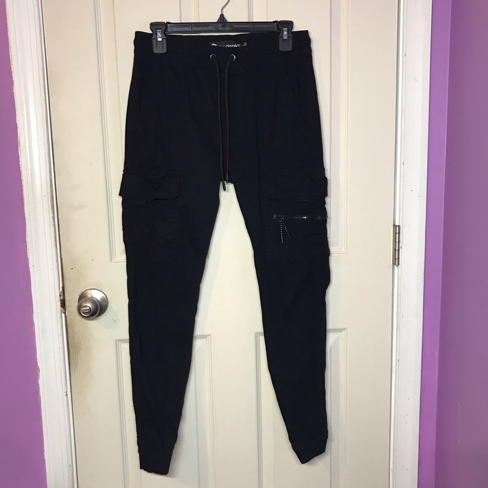 Mens Size Small Akademiks Black Cargo Pants
